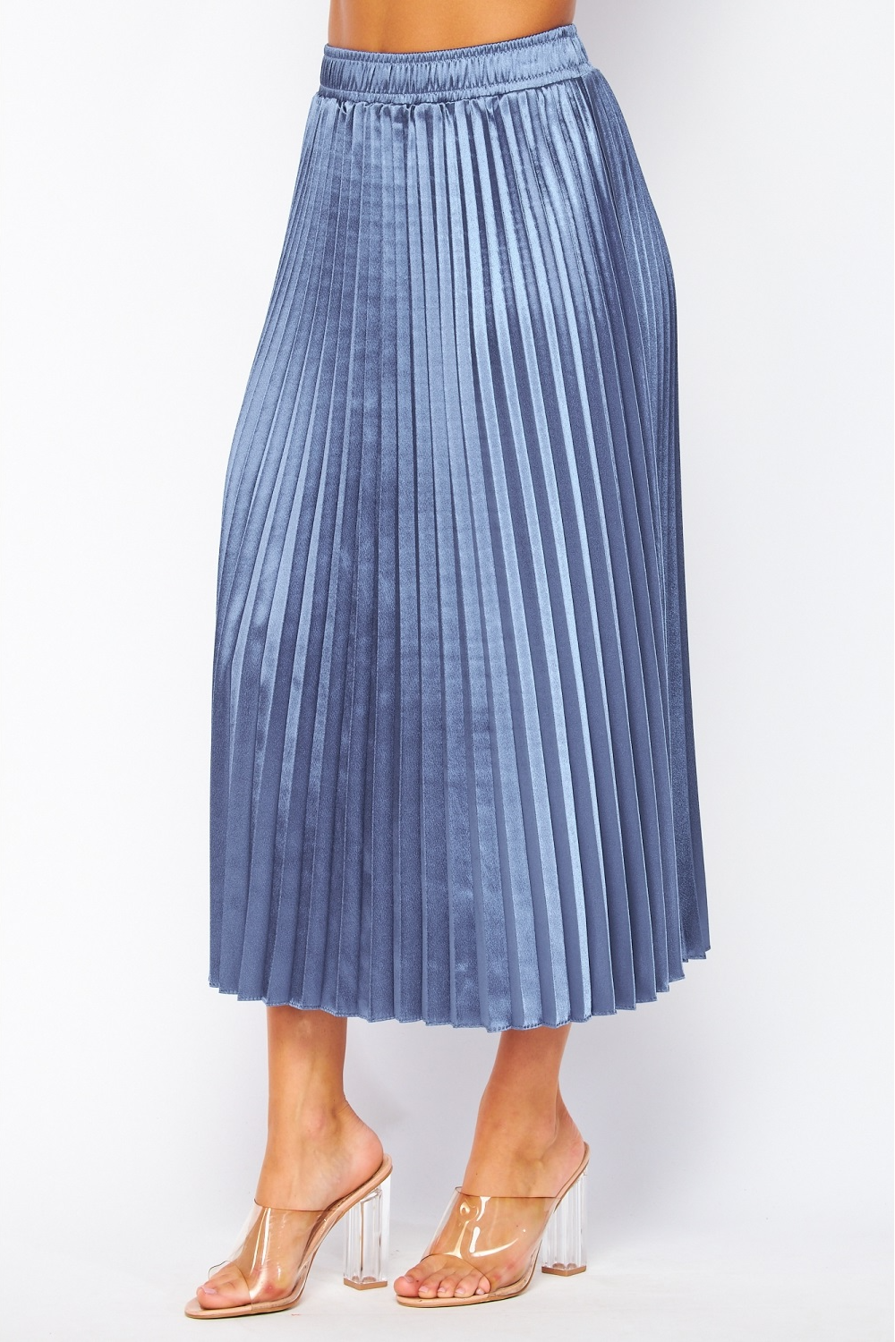 Satin Pleated Skirt