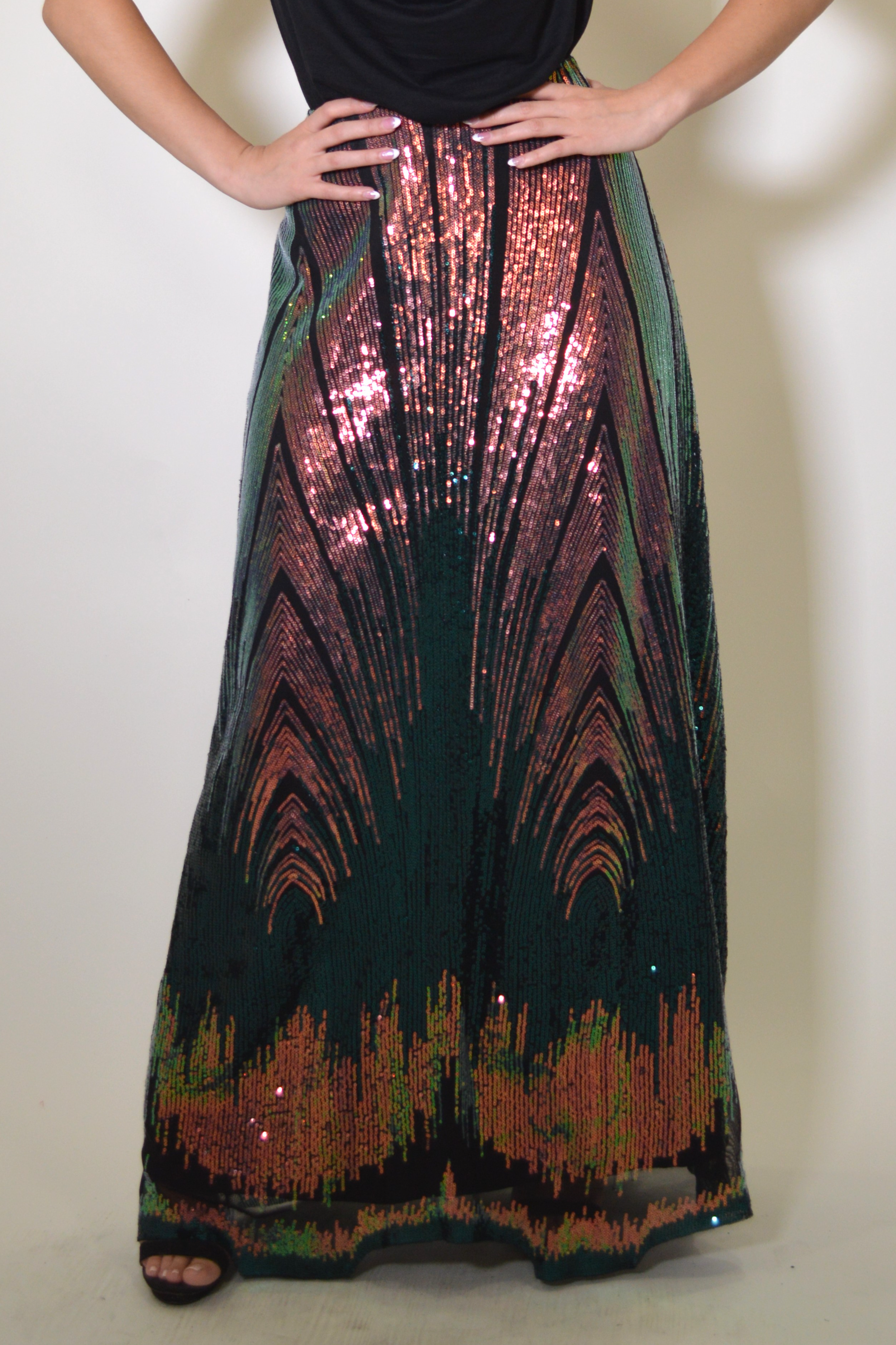 Peacock Maxi Skirt