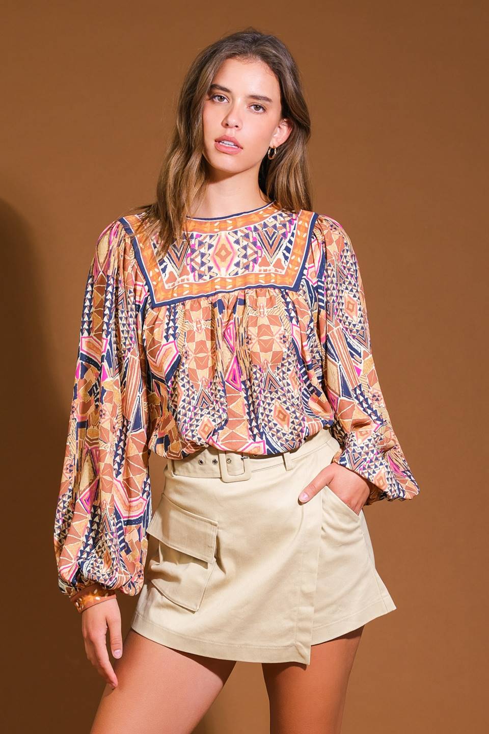 Printed Woven Top