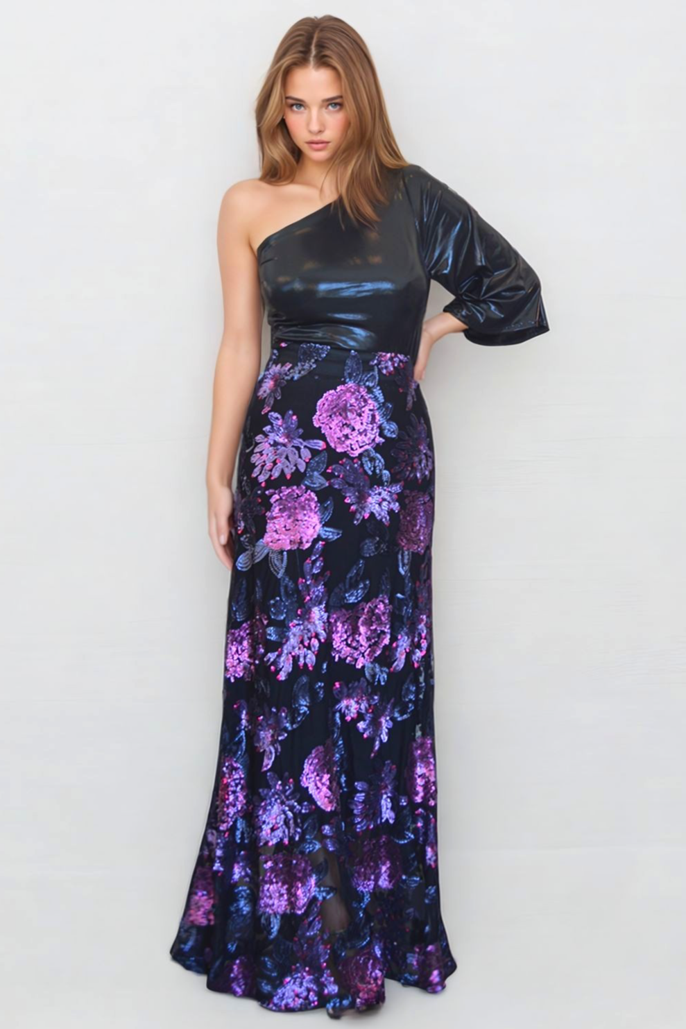 Floral Sequin Maxi