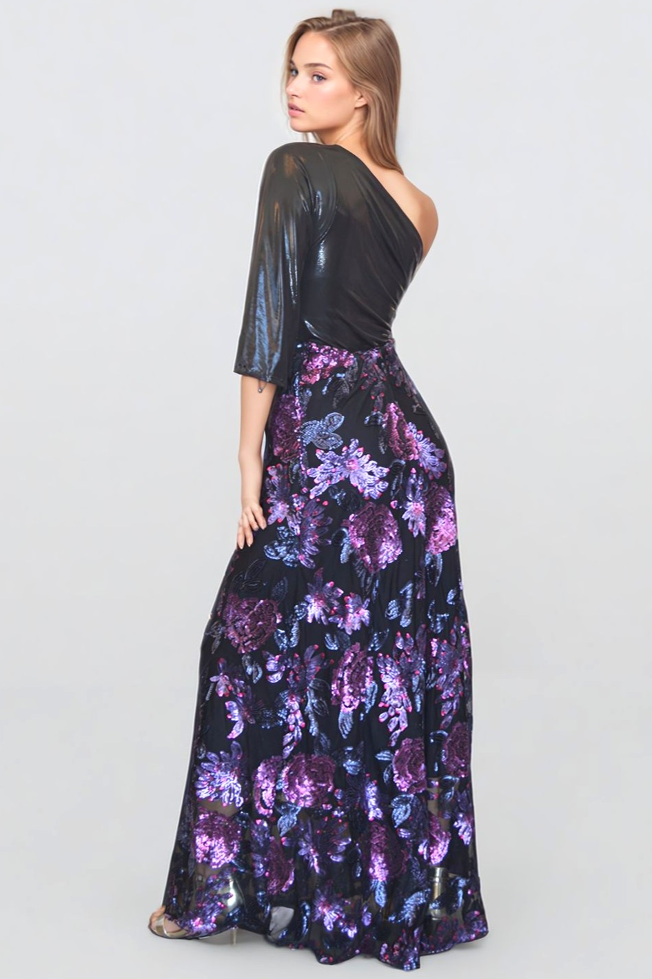 Floral Sequin Maxi
