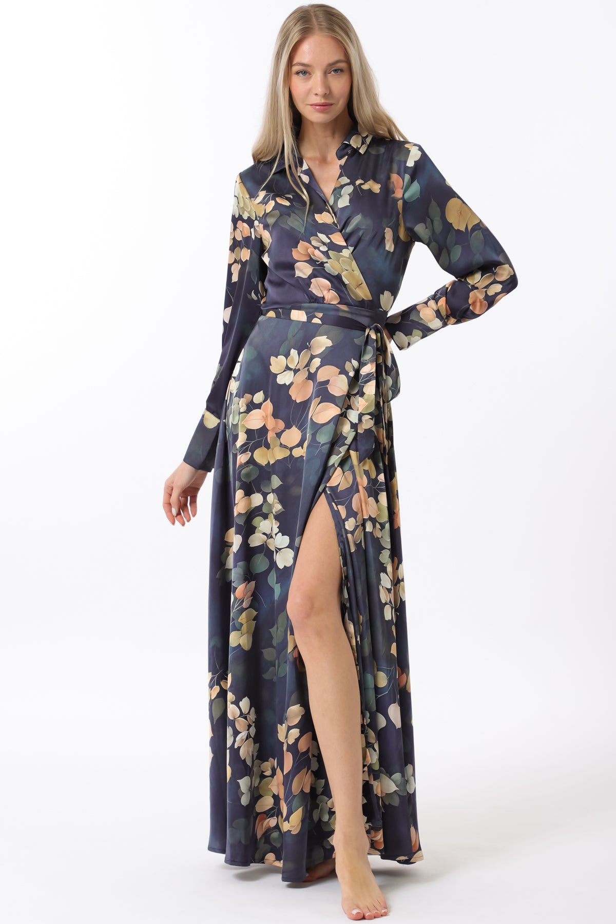 Long Sleeve Wrap Dress