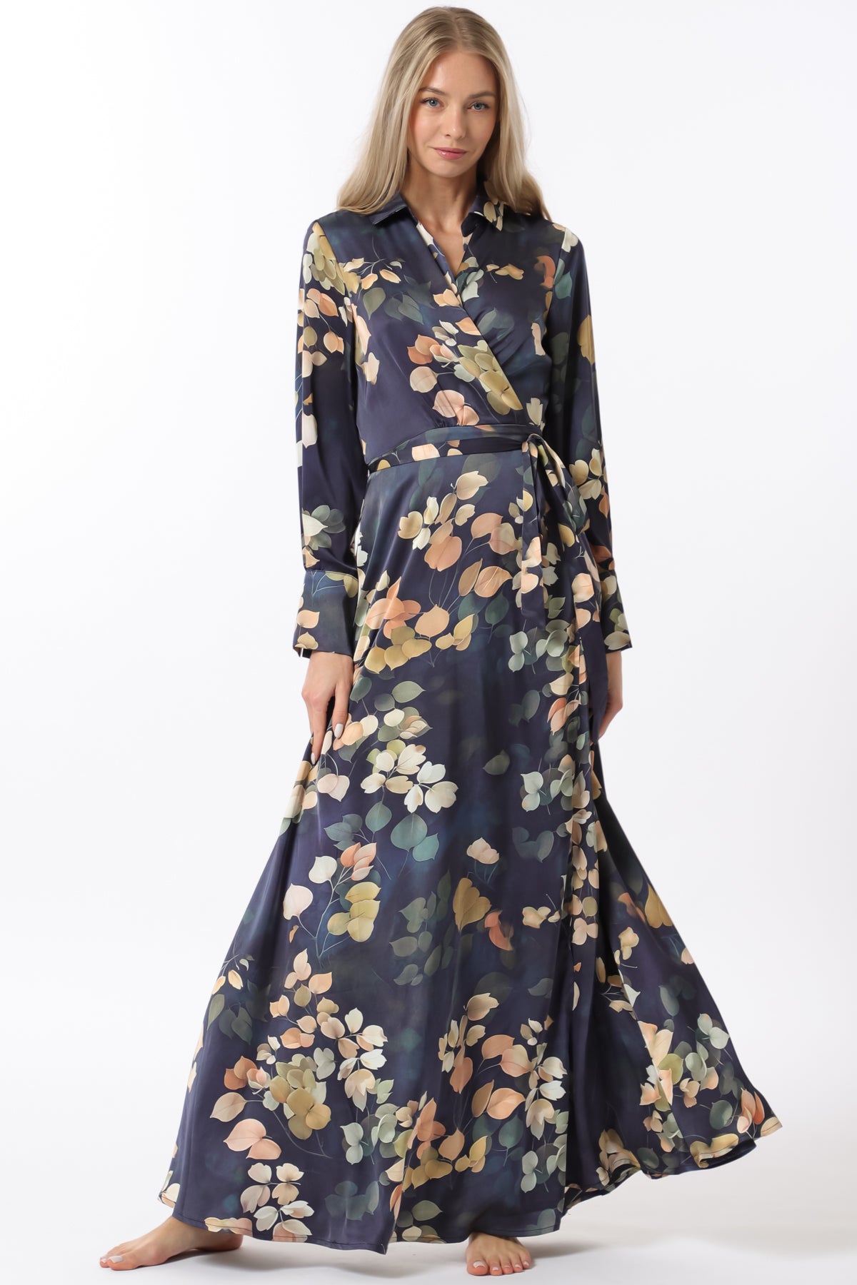 Long Sleeve Wrap Dress