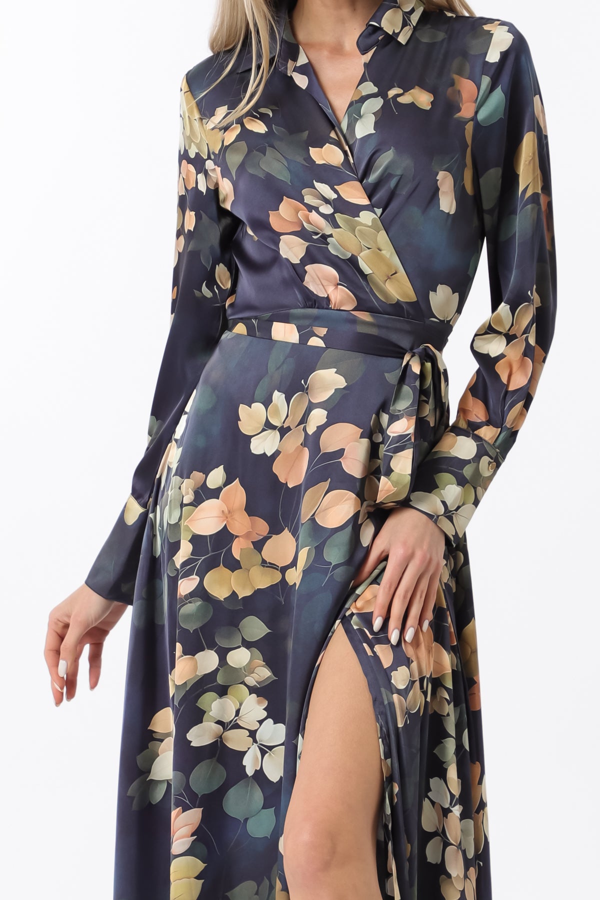 Long Sleeve Wrap Dress