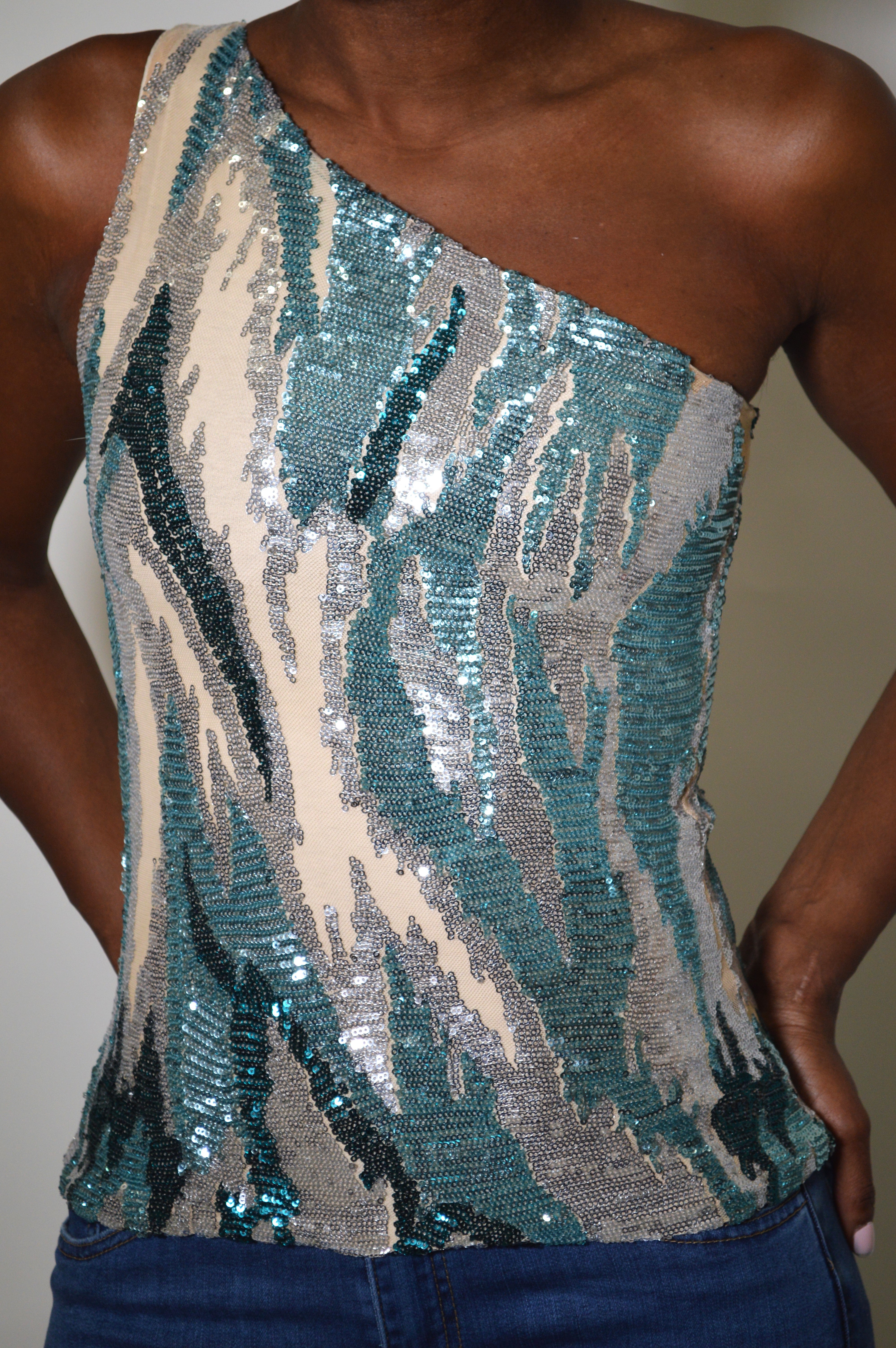 One Shoulder Icicle Top