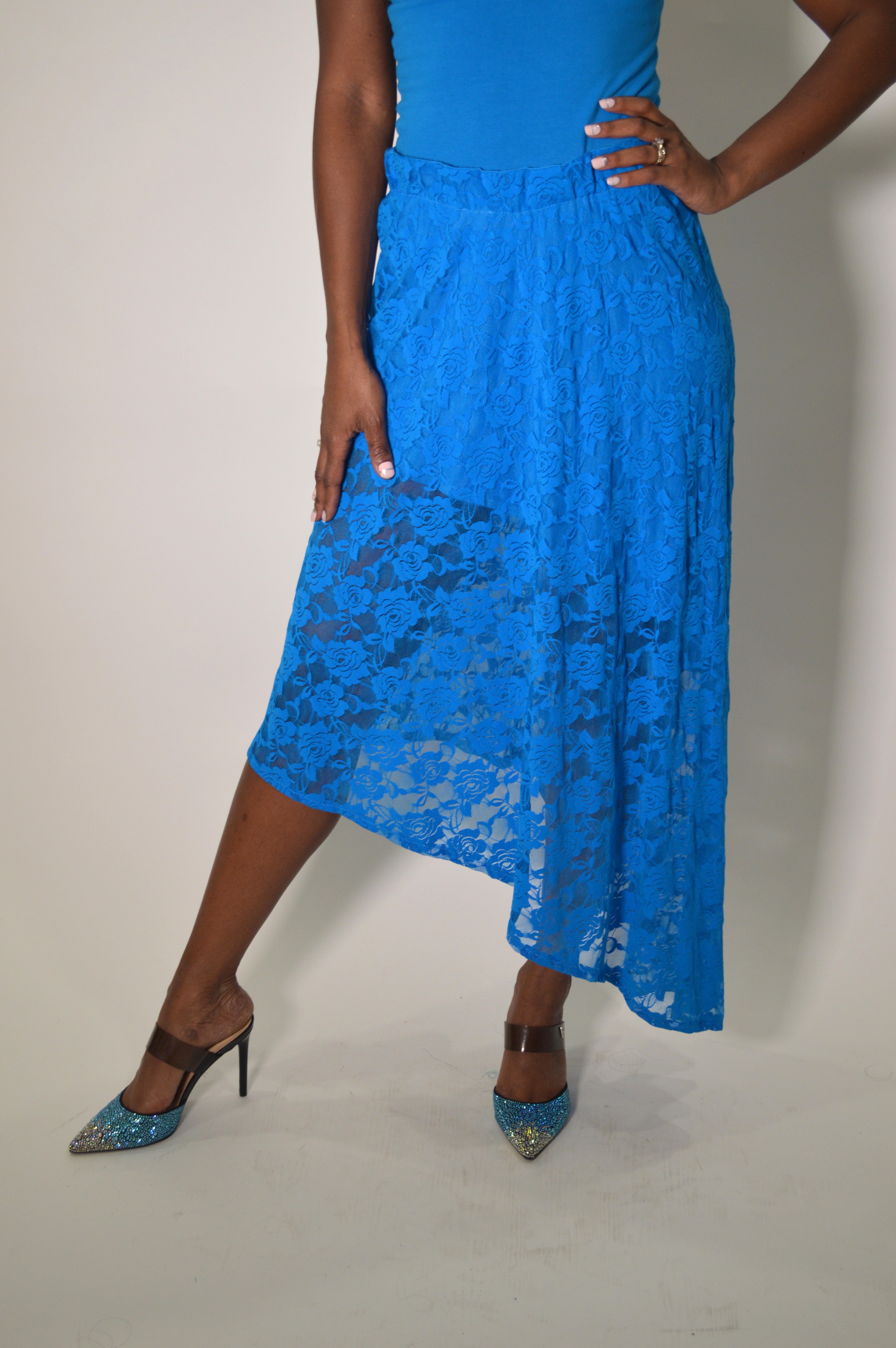Lace Maxi Skirt with mini lining