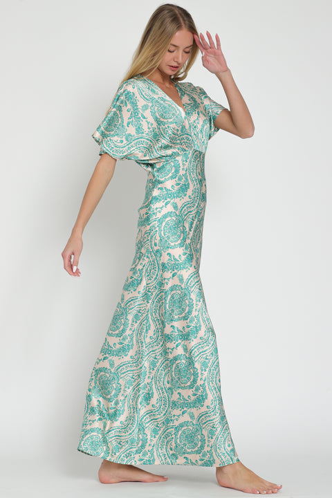 V Neck Dolman Sleeve Maxi Dress – larably