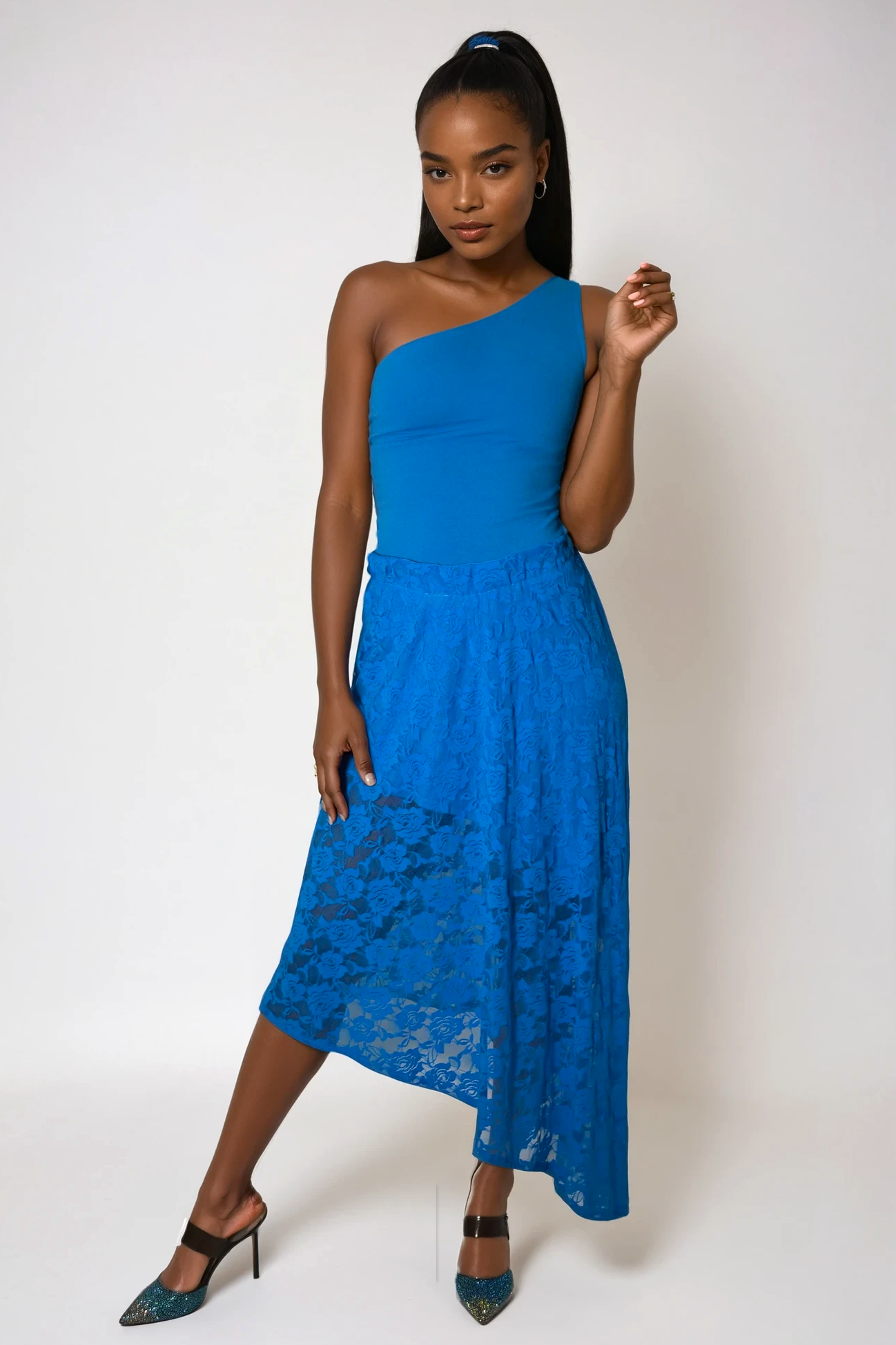 Lace Maxi Skirt with mini lining