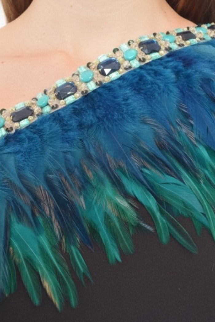 One Shoulder Feather Top