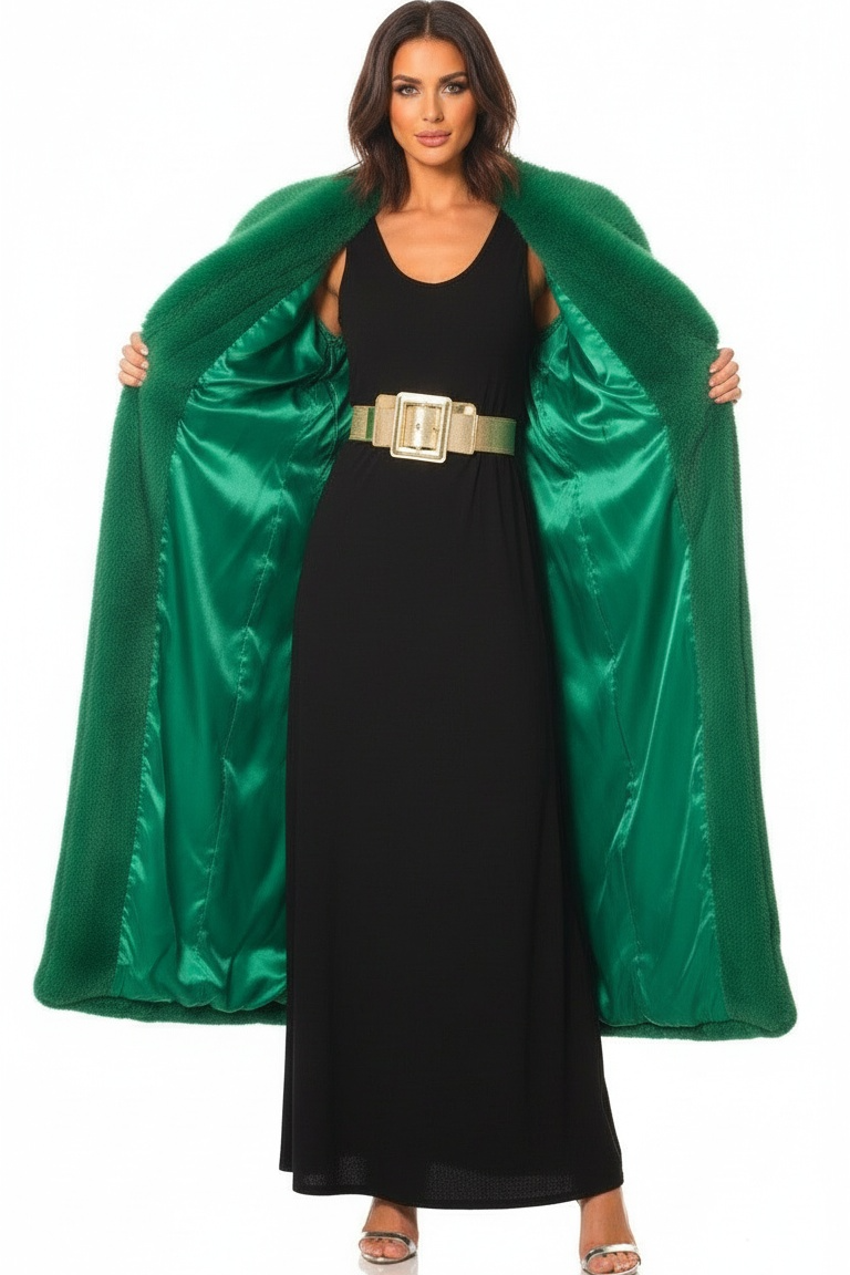 Full Length Faux Fur Jacket