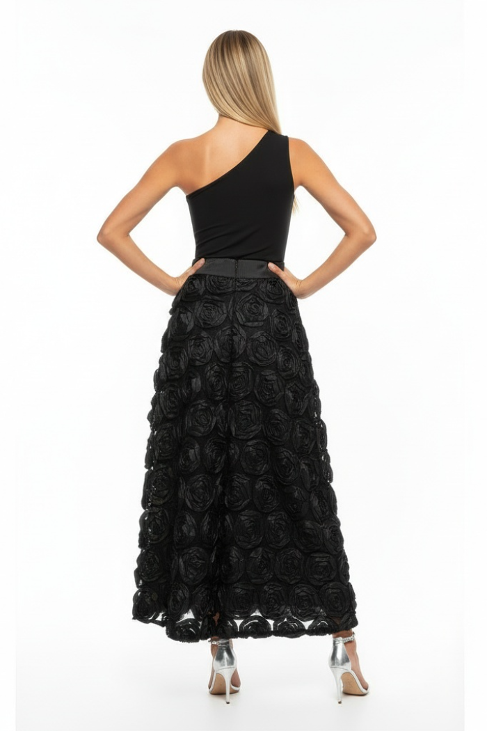 3D Floral Maxi Skirt